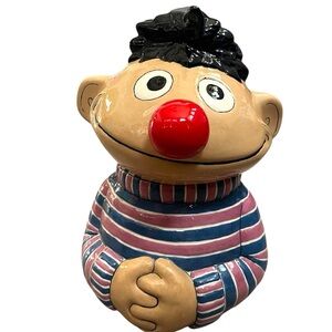 Sesame Street Vintage Ernie Cookie Jar 12 inches Tall Hand Painted EUC Adorable!